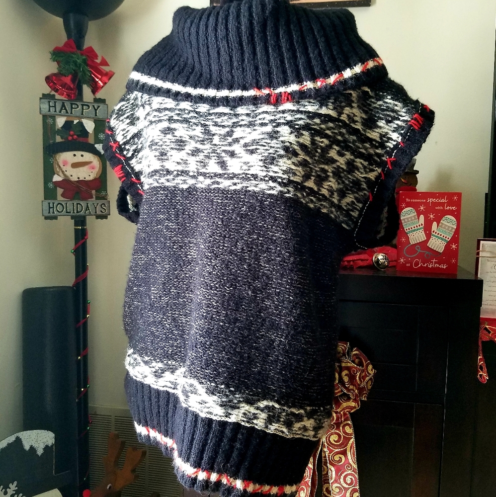 Free People fair isle knit cowl neck sweater top